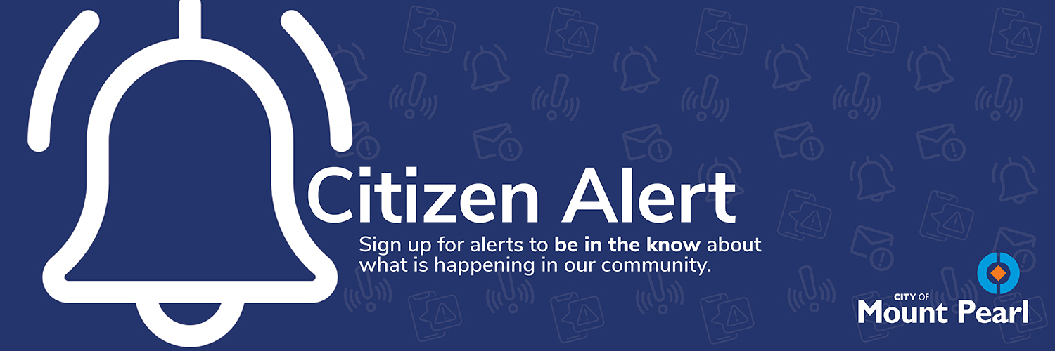 [Citizen Alert Mount Pearl] Member Portal banner