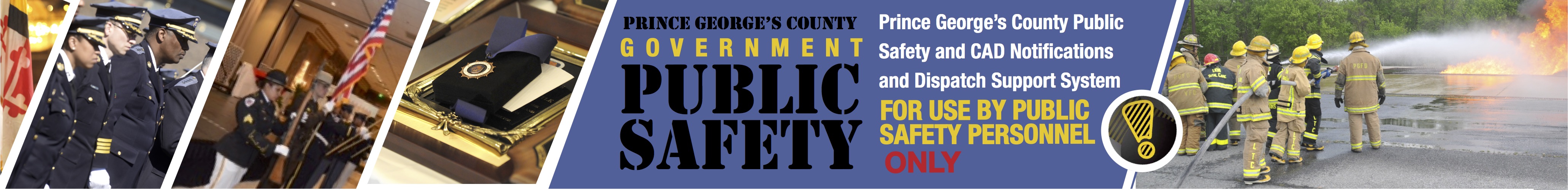 [Prince George’s Public Safety and CAD] Member Portal banner