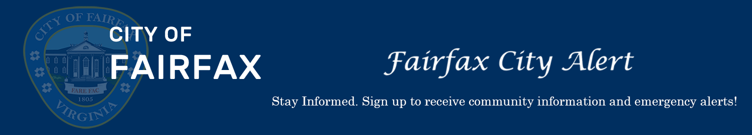 [City of Fairfax Alert] Member Portal banner