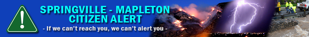 [Springville-Mapleton - Citizen Alert] Member Portal banner