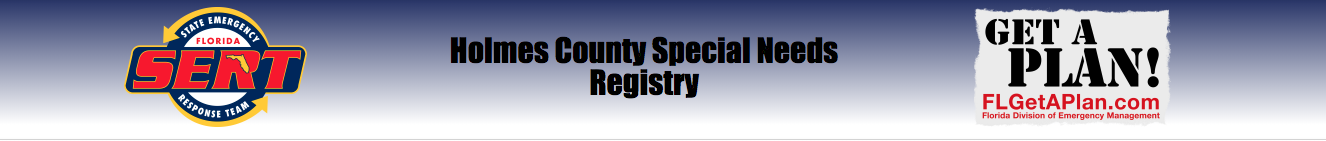 [Holmes County - Special Needs Registry] Member Portal banner