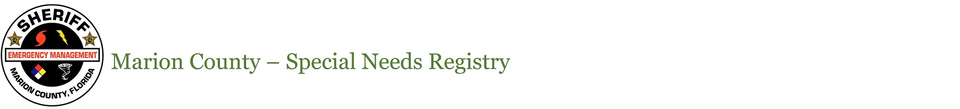 [Marion County - Special Needs Registry] Member Portal banner