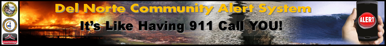 [Del Norte County Alert System] Member Portal banner