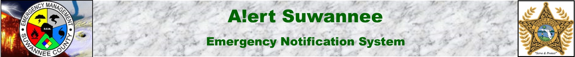 [Suwannee County - Alert Suwannee] Member Portal banner