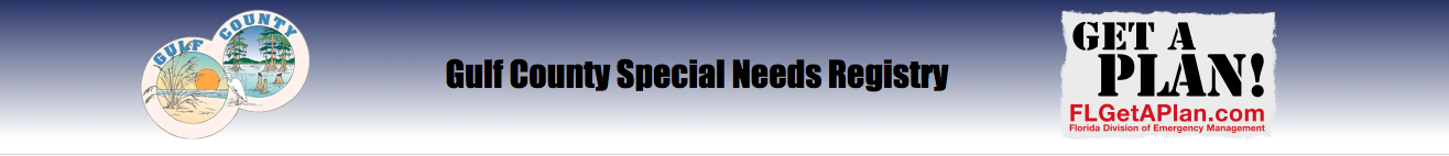 [Gulf County - Special Needs Registry] Member Portal banner
