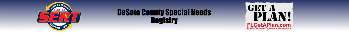 [DeSoto County - Special Needs] Member Portal banner